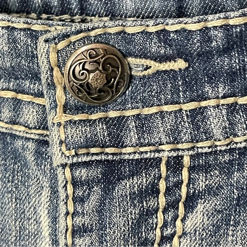 WOMEN’S VINTAGE Capri Jeans with Embellished Pockets, 14W - Picture 4 of 10